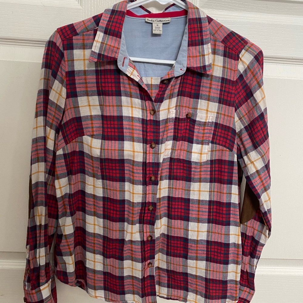 Flannel w/ elbow patches